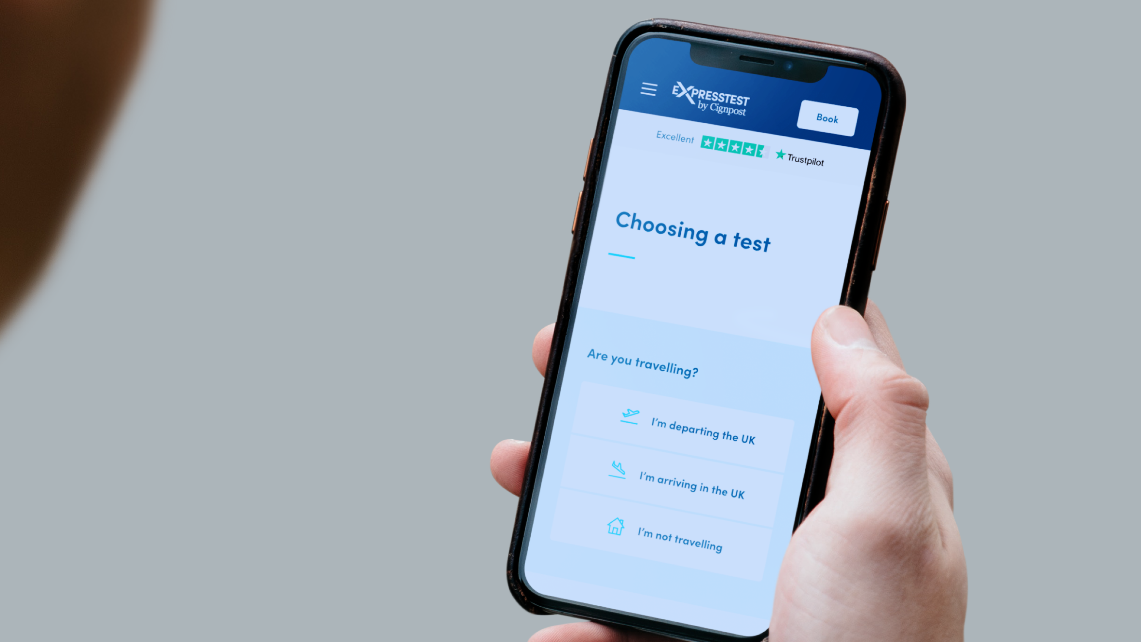 ExpressTest mobile product interface